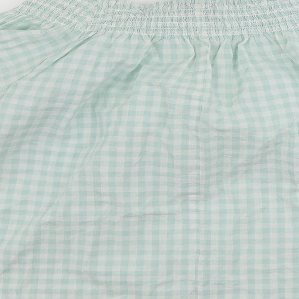 Atmosphere Womens Green Check Basic Tank Size 8