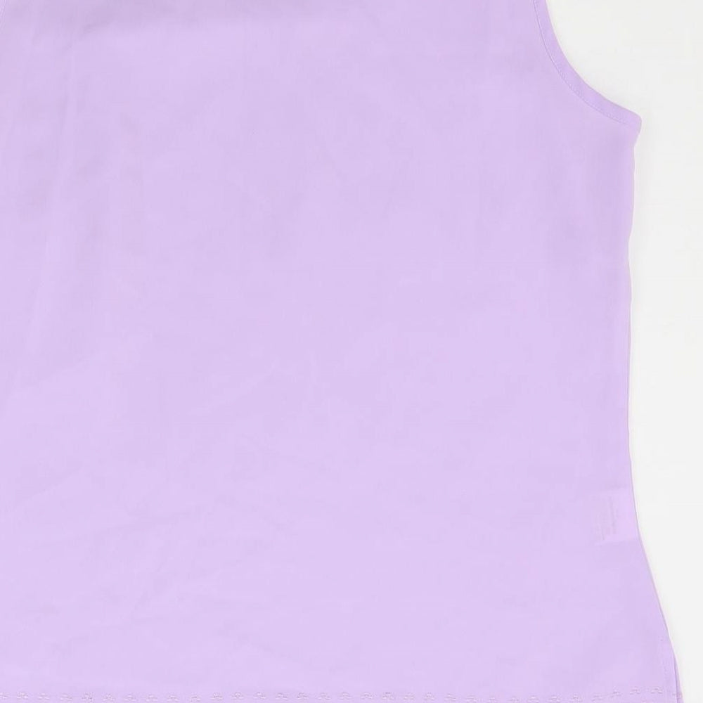 AMARANTO Womens Purple Basic T-Shirt Size 16