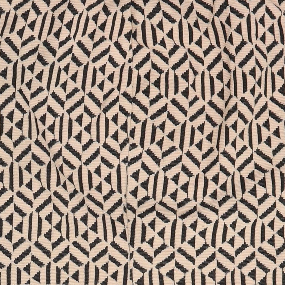 Atmosphere Womens Beige Geometric A-Line Skirt Size 16
