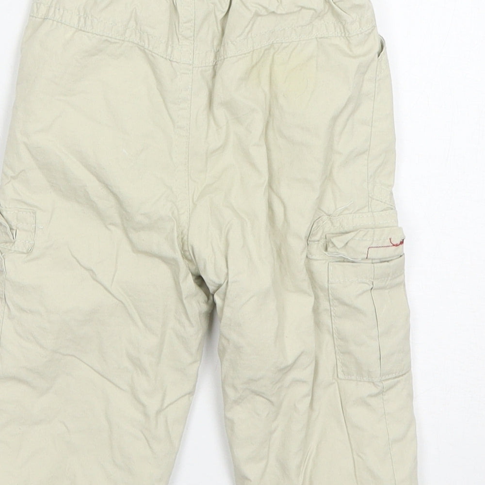 prequilino Baby Beige Cargo Trousers Size 9-12 Months