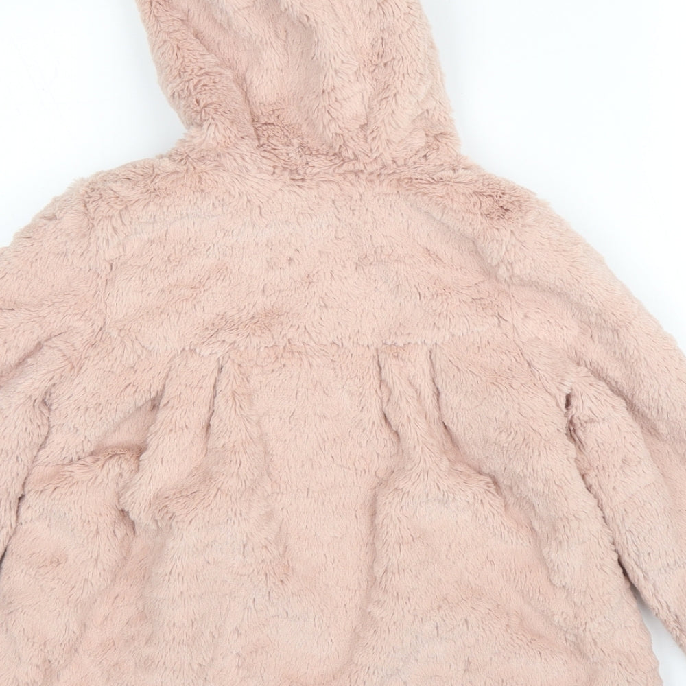 TU Girls Pink Pea Coat Coat Size 2 Years