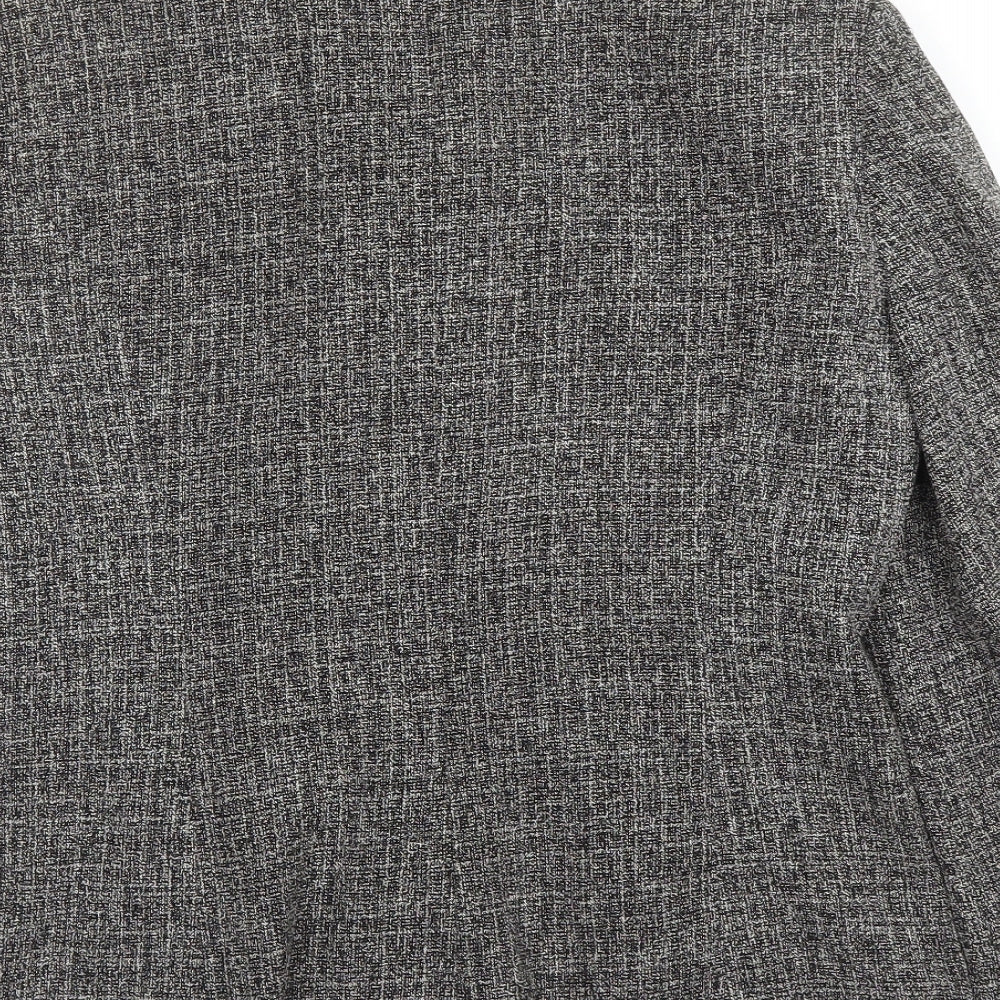 Evie Womens Grey Jacket Blazer Size 12
