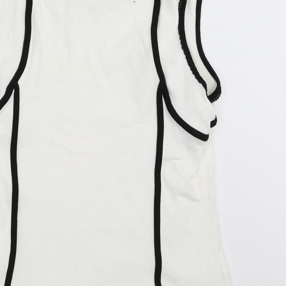 Lui Lei Womens White Basic Tank Size 40