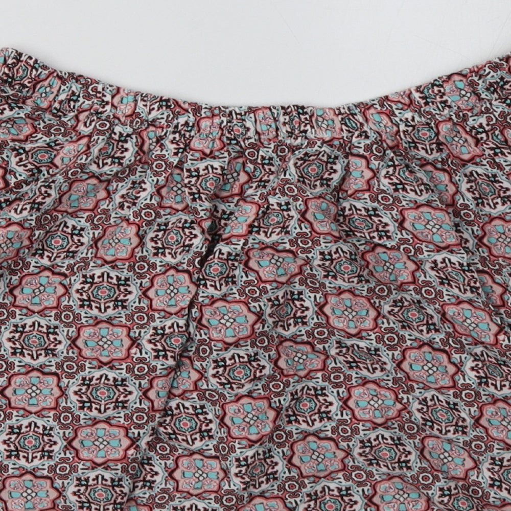 Select Womens Pink Geometric Basic Blouse Size 6