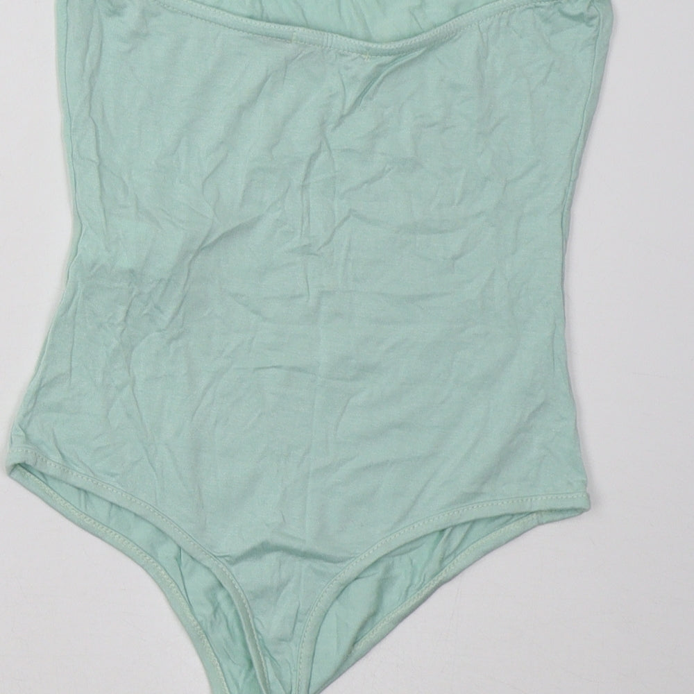 I SAW IT FIRST Womens Green Bodysuit One-Piece Size 8