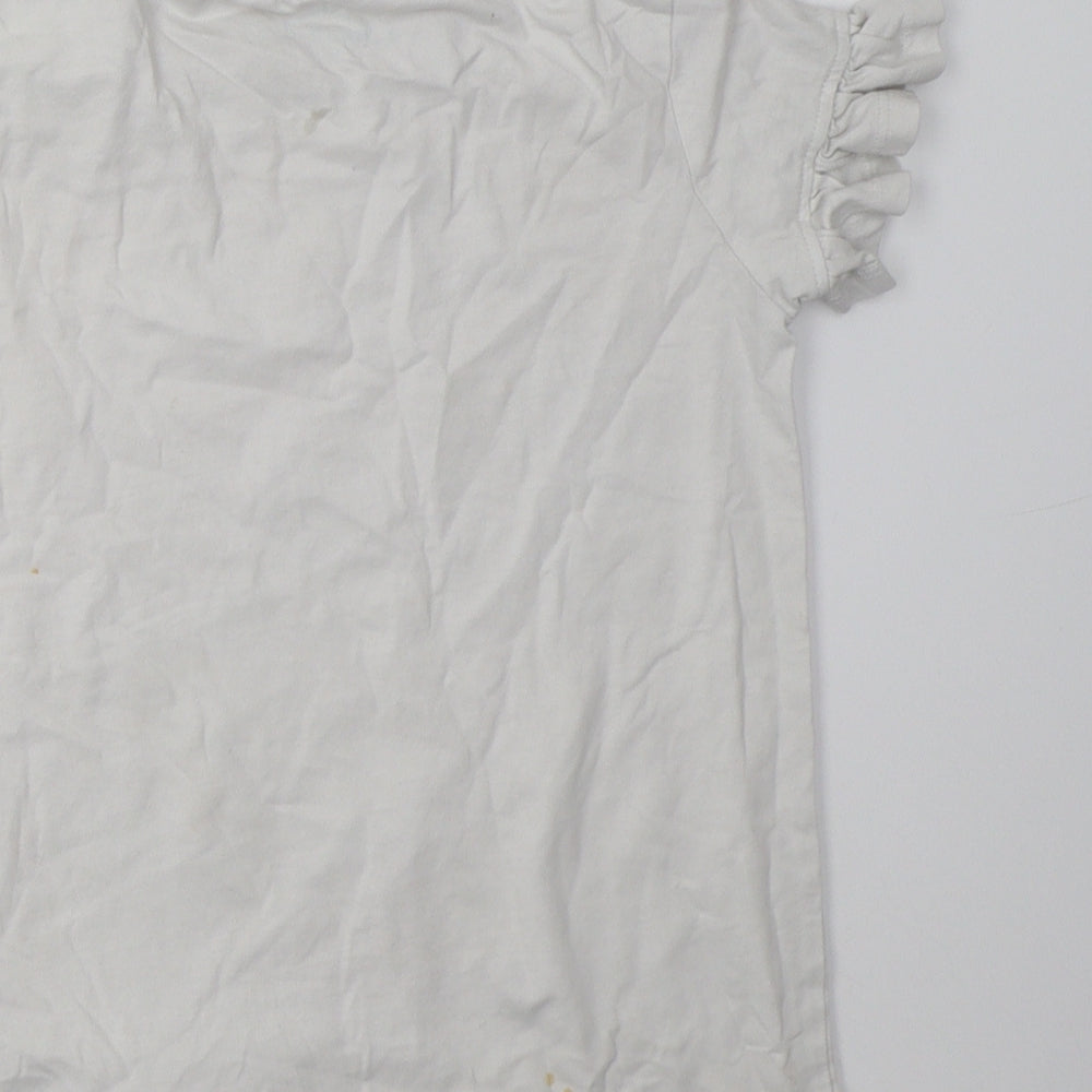 NEXT Girls White Basic T-Shirt Size 9 Years