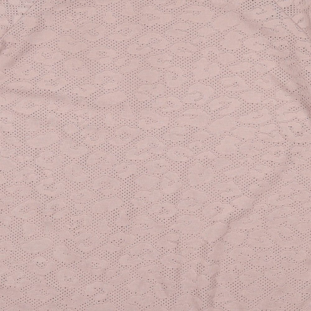 NEXT Womens Pink Animal Print Basic Blouse Size 10