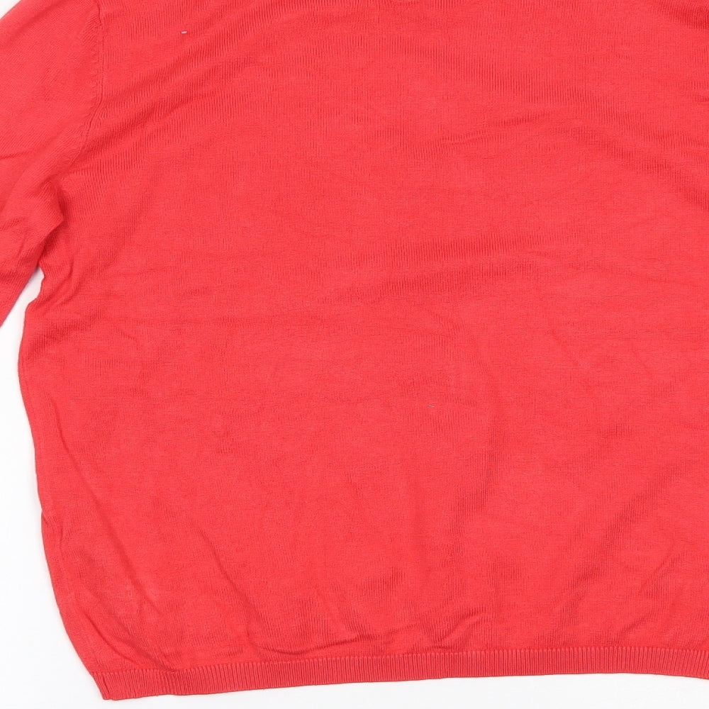 Debenhams Womens Red Basic Blouse Size 12