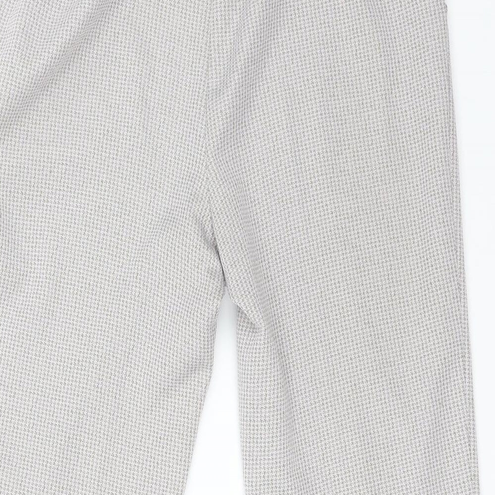 Marks & Spencer Womens Multicoloured Houndstooth Trousers Size 14 L24 in