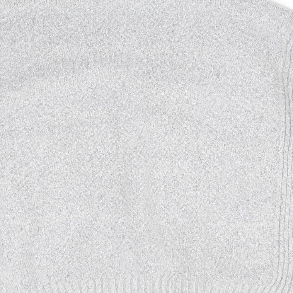 Wallis Womens Silver Basic T-Shirt Size M