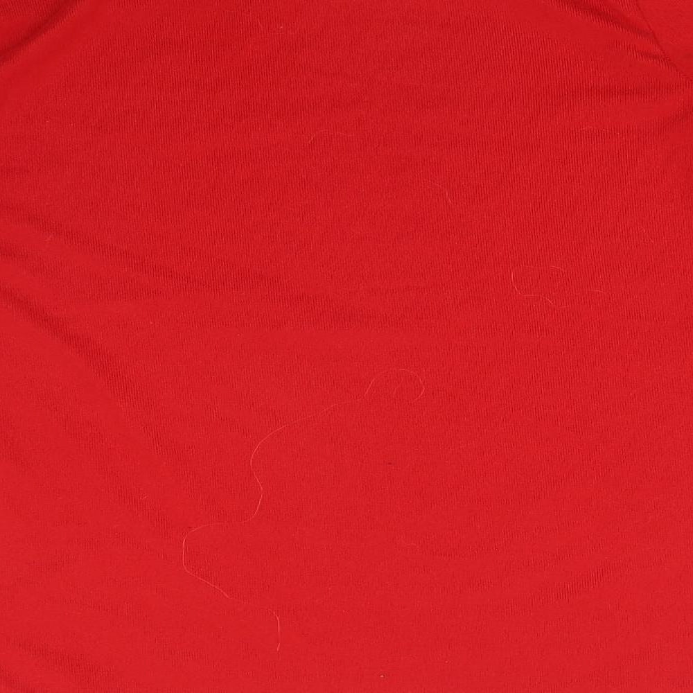 LOVE TEES Womens Red Basic T-Shirt Size 14