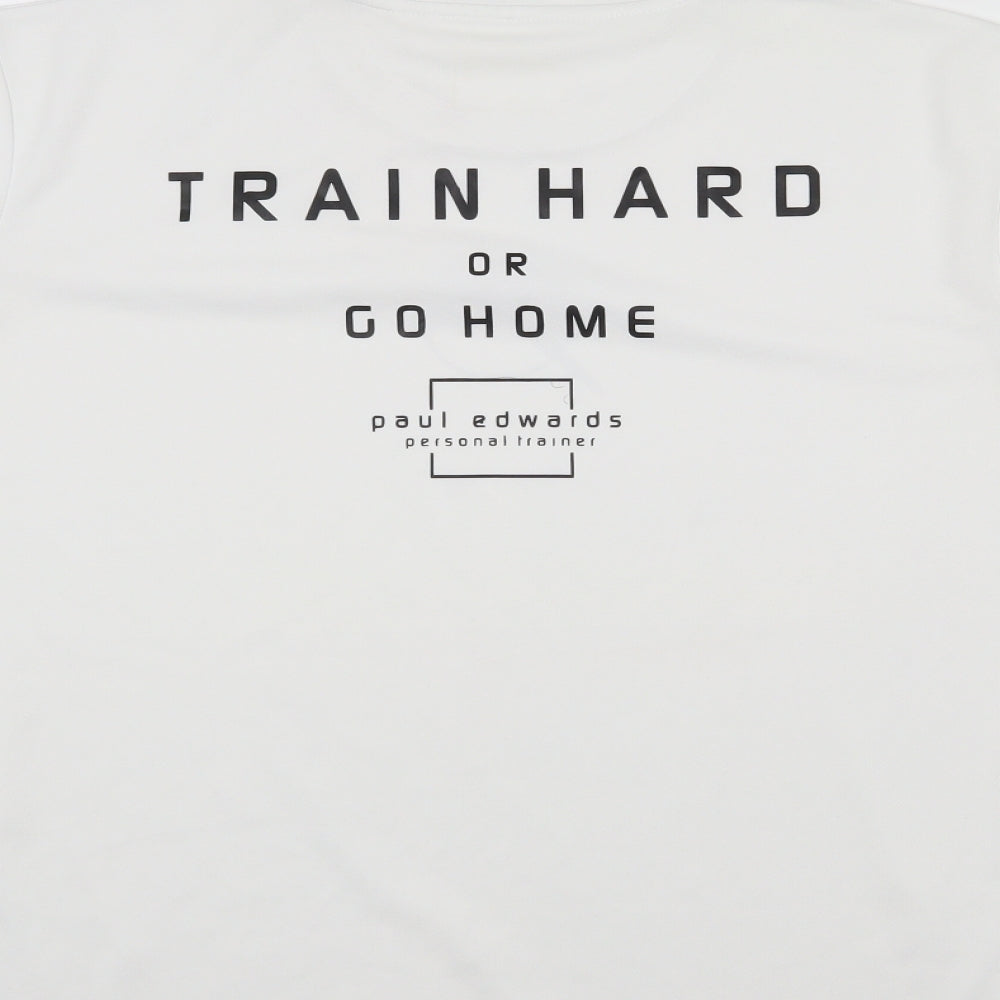 SPIRO Mens White Basic T-Shirt Size M