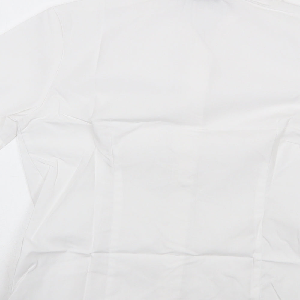 Disley Womens White Basic Button-Up Size 8