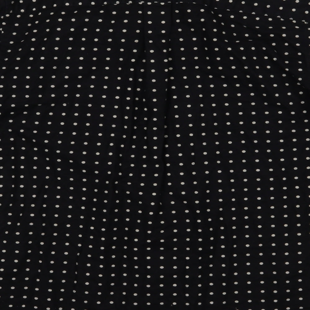 River Island Womens Black Polka Dot Basic Button-Up Size S