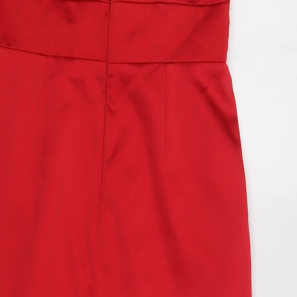 George Womens Red Satin Bodycon Size 14