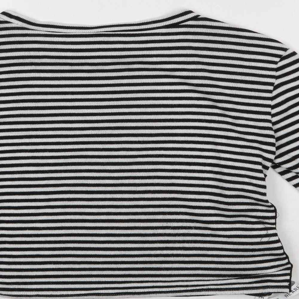 H&M Womens Black Striped Pullover Jumper Size M