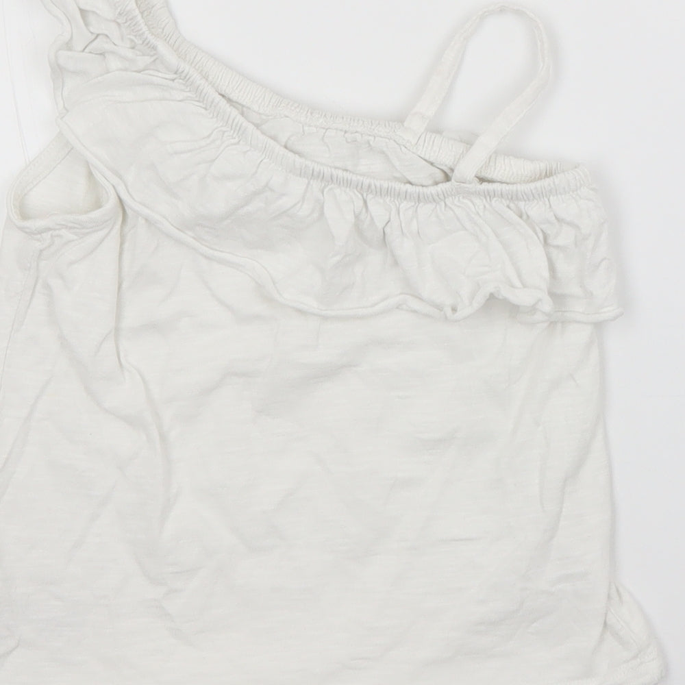 NEXT Girls White Basic Blouse Size 7 Years