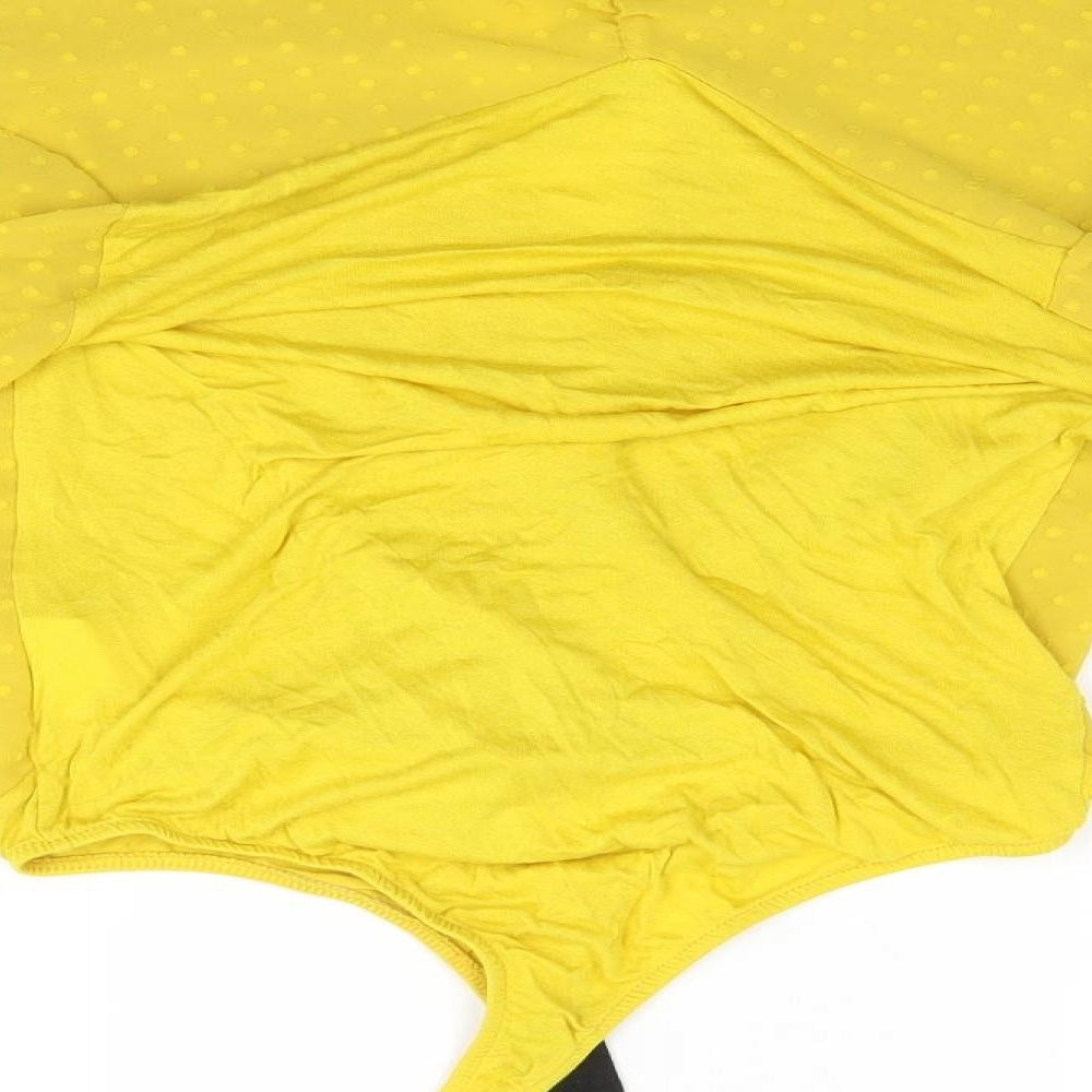 Boohoo Womens Yellow Leotard One-Piece Size 8