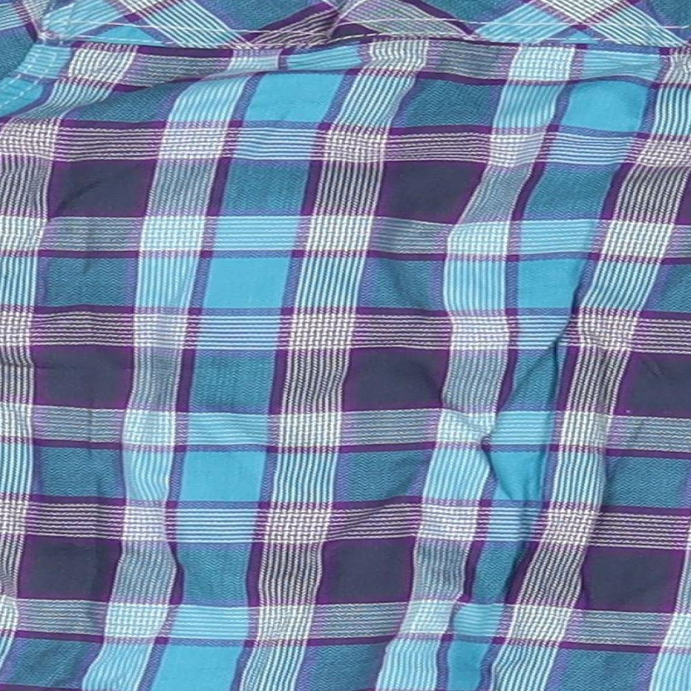 Baker Boys Blue Plaid Basic Button-Up Size 6-9 Months