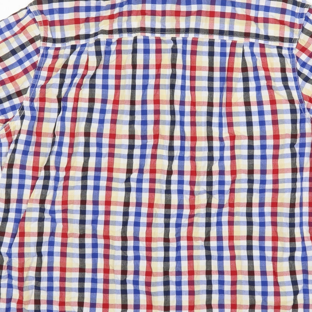 New Look Mens Multicoloured Plaid Button-Up Size XL