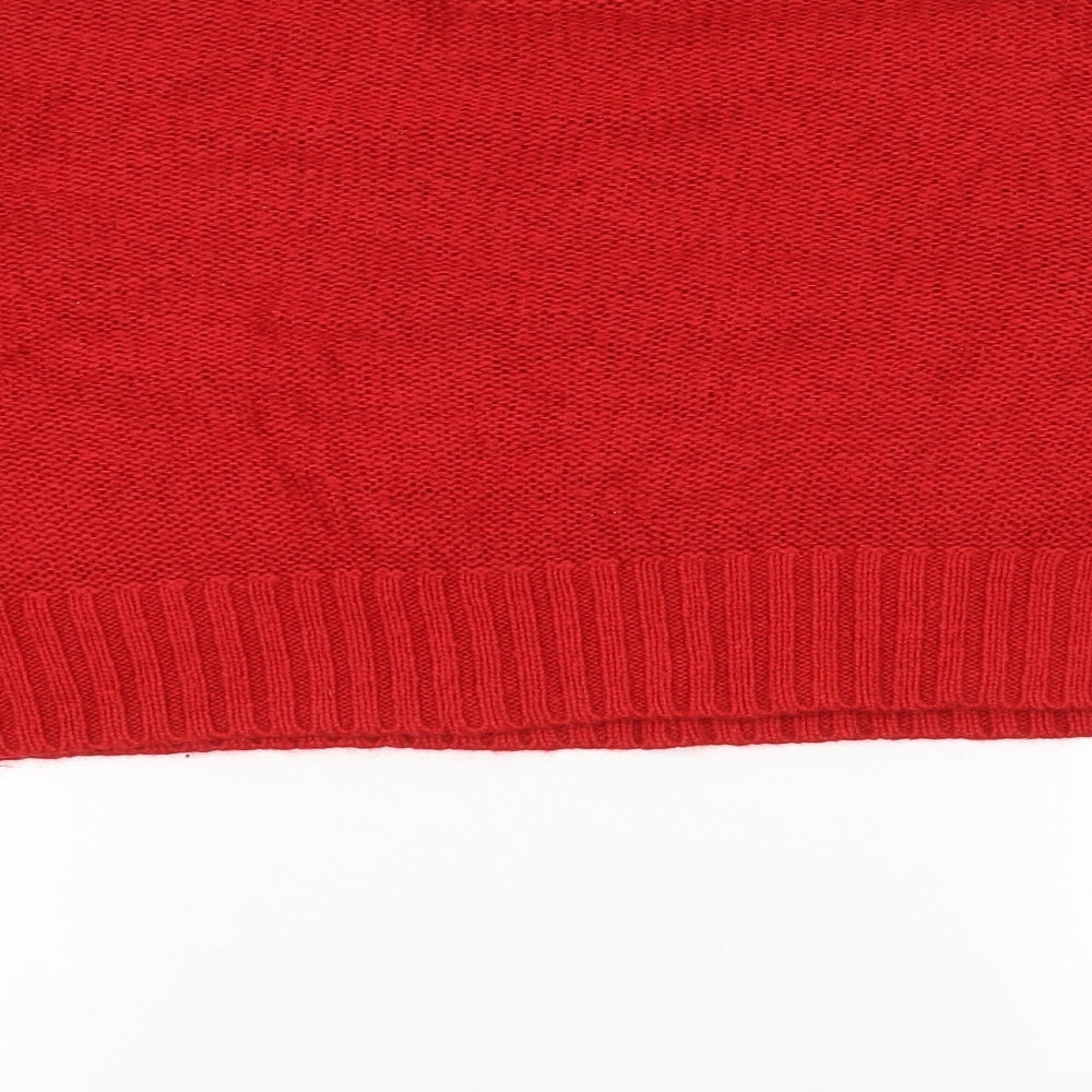 New Look Womens Red Pullover Jumper Size M