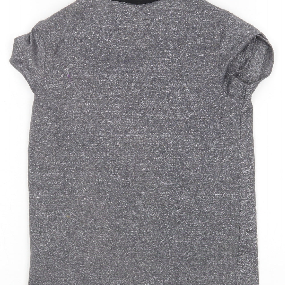 NEXT Girls Silver Basic T-Shirt Size 6 Years