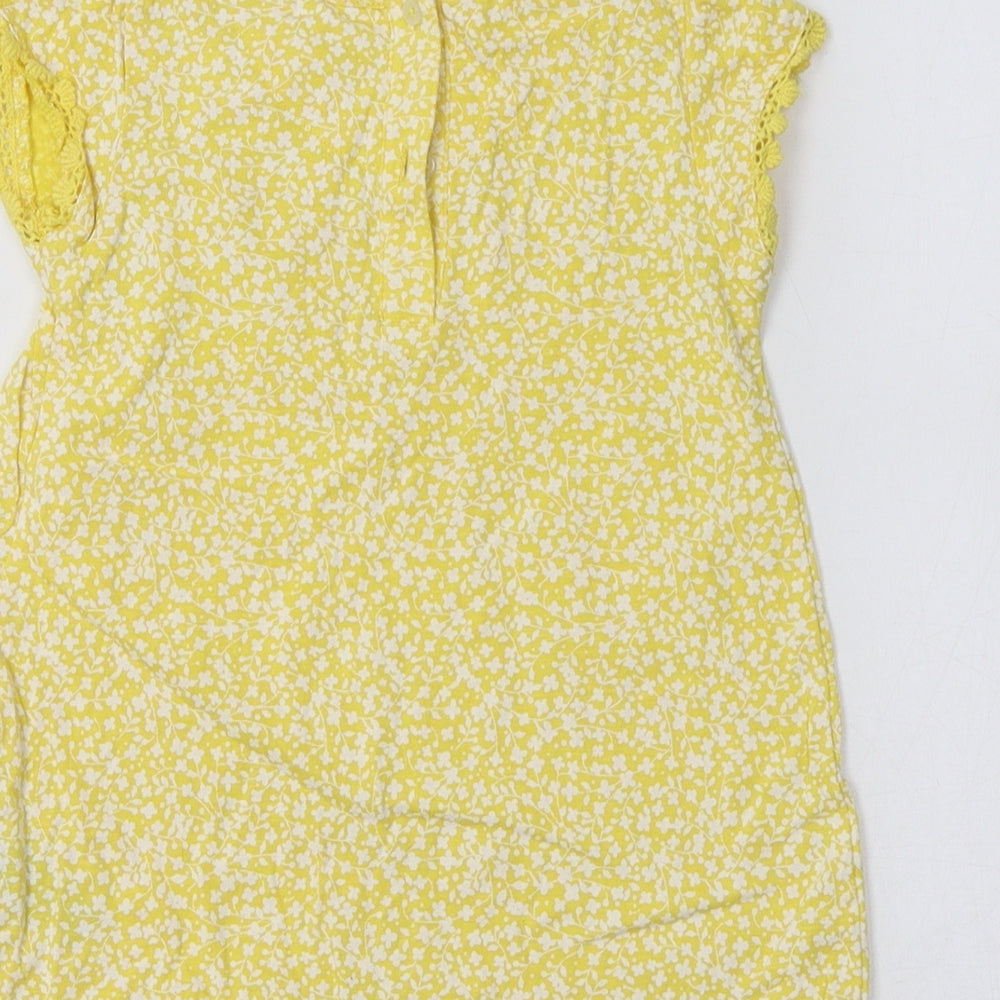 Marks & Spencer Baby Yellow Floral A-Line Size 9-12 Months
