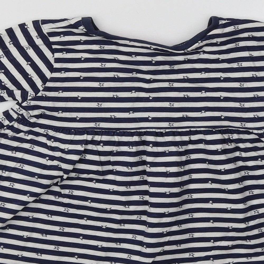 Matalan Baby Blue Striped Fit & Flare Size 9-12 Months