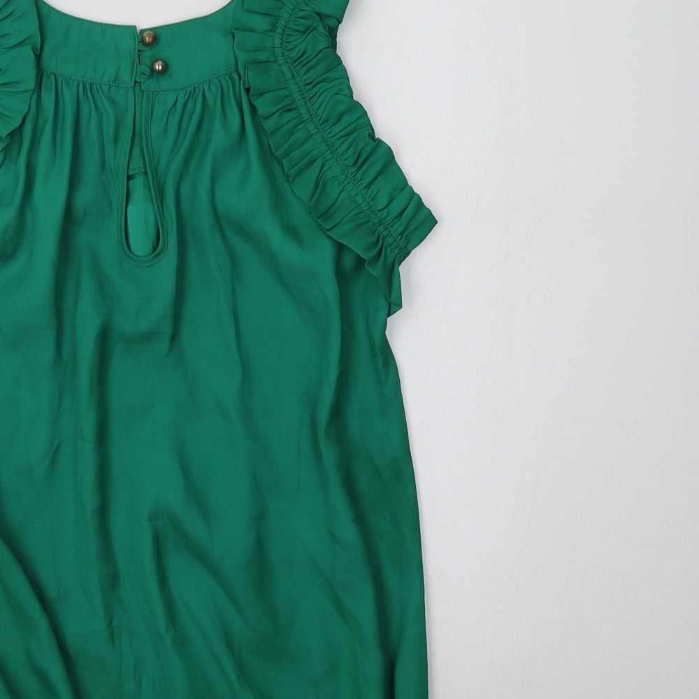 River Island Womens Green Basic Blouse Size 6