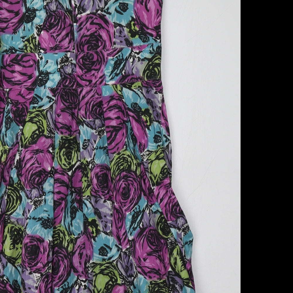 River Island Womens Multicoloured Floral Bodycon Size 12