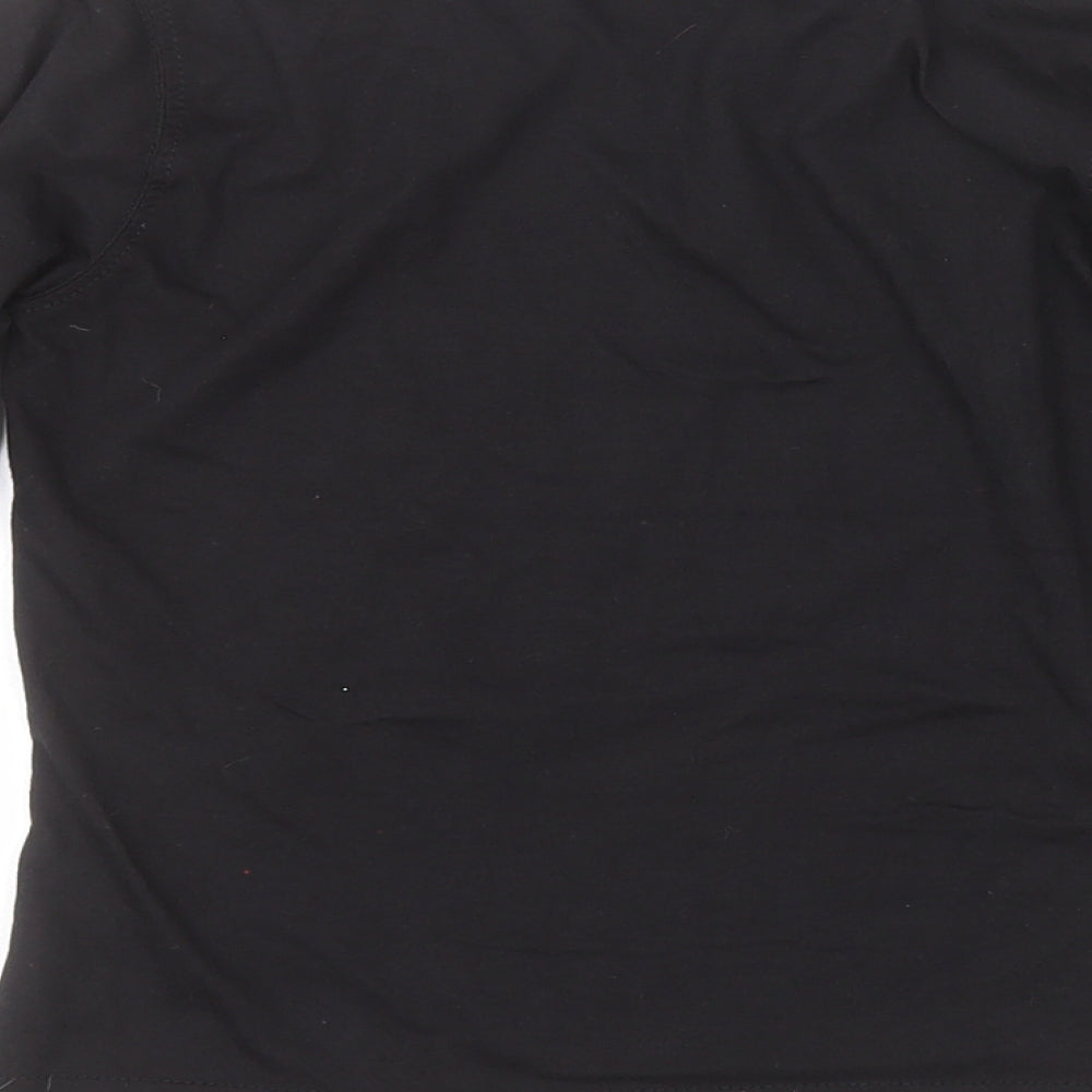 GW CLASSY Girls Black Basic T-Shirt Size 5-6 Years