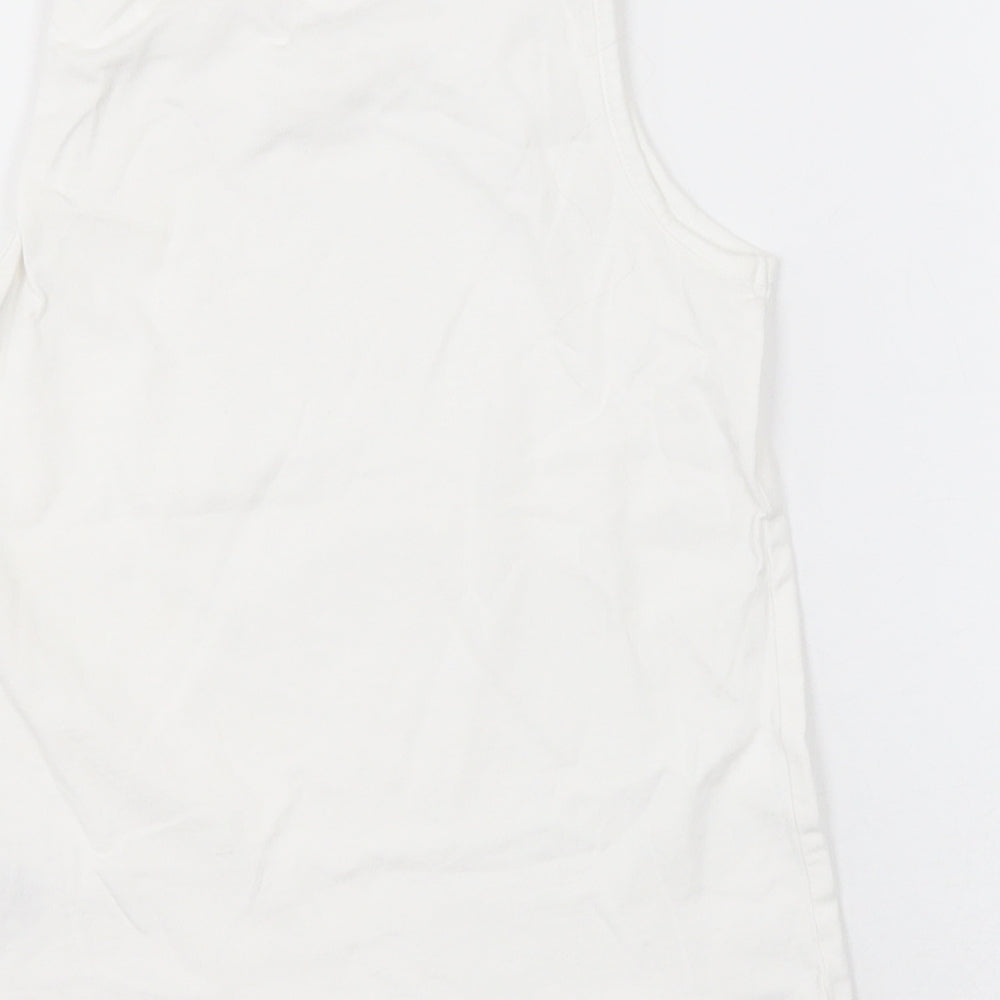 Nutmeg Girls White Basic Tank Size 5-6 Years
