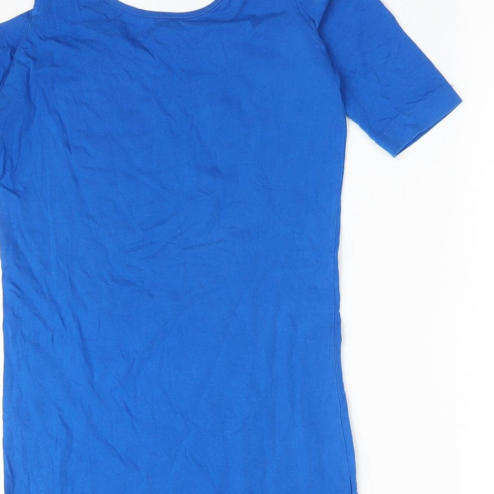 alcott Womens Blue Basic T-Shirt Size M