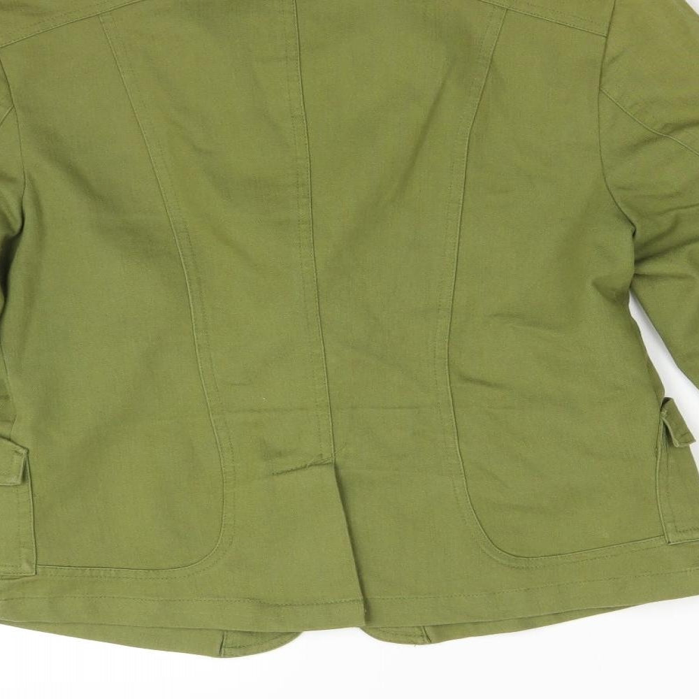 BLACK BAT Womens Green Jacket Suit Jacket Size XL