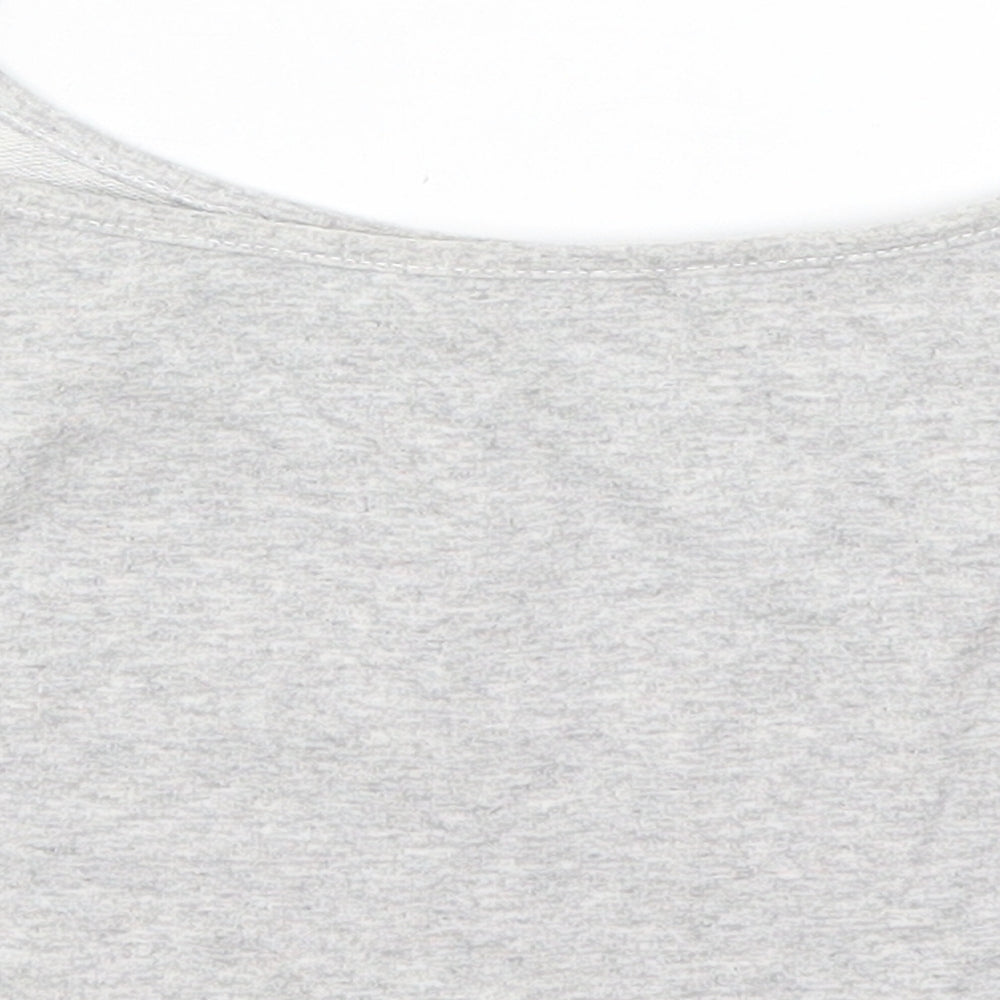 Preworn Womens Grey Cropped T-Shirt Size S