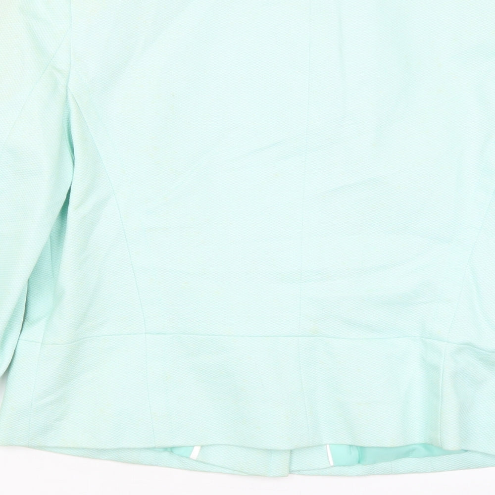 Bay Womens Blue Jacket Blazer Size 12