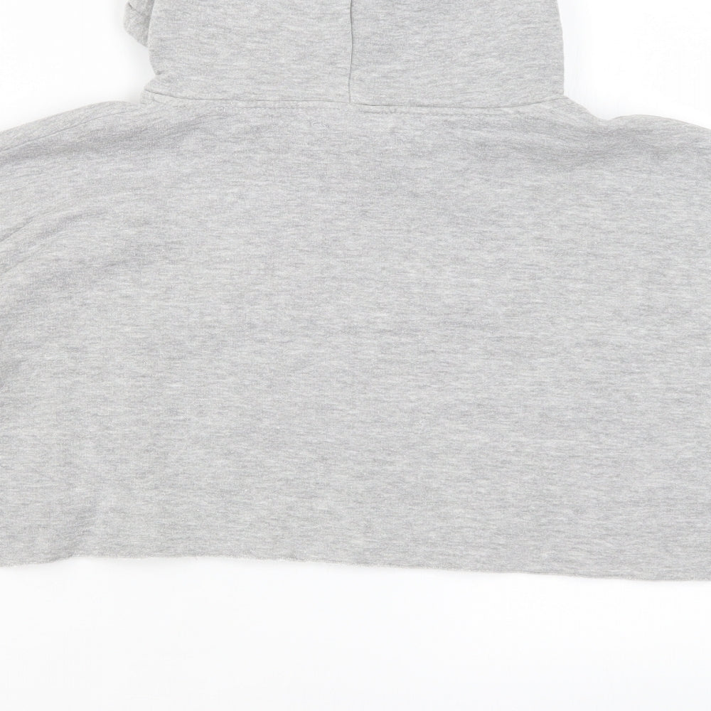 Young Mode Womens Grey Pullover Hoodie Size S