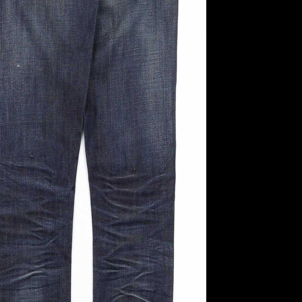 River Island Mens Blue Straight Jeans Size 26 in L29 in