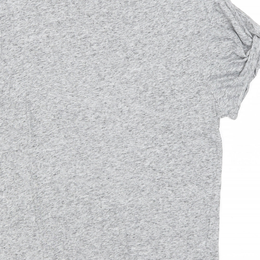 New Look Womens Grey Basic T-Shirt Size 8