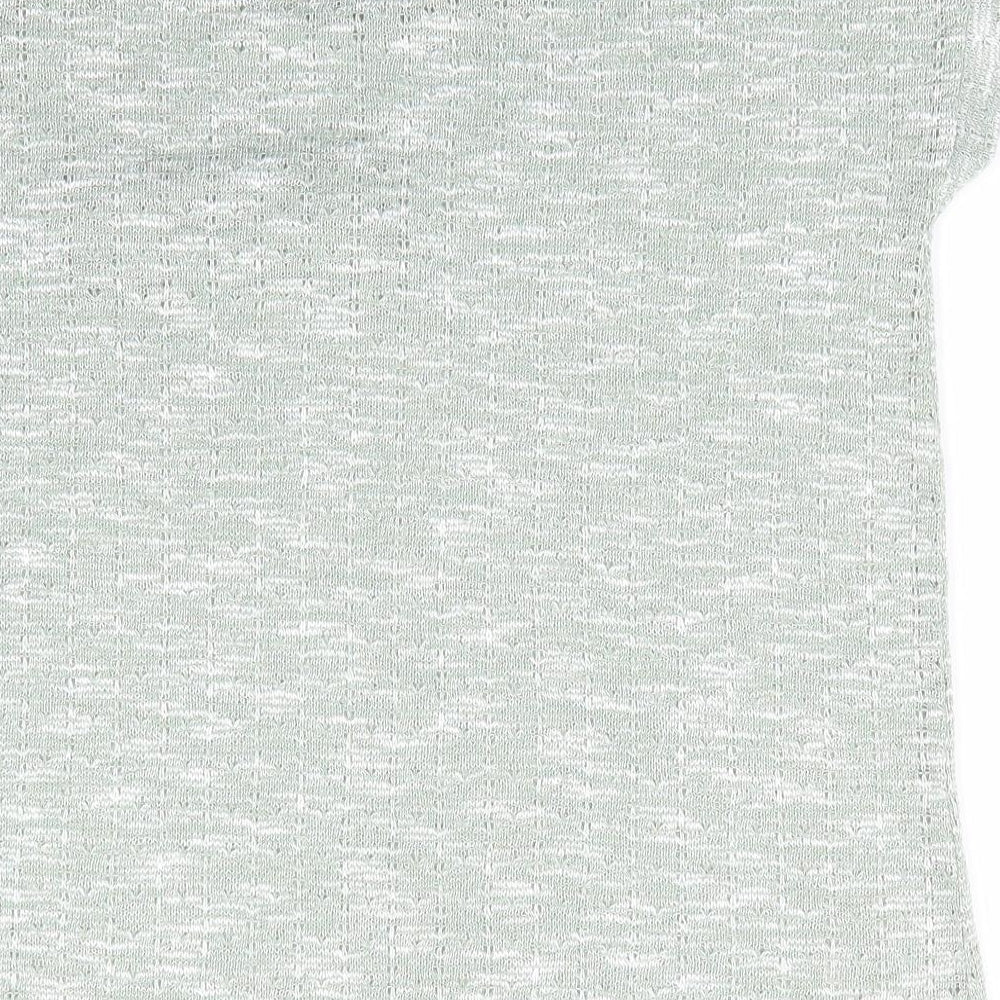 New Look Womens Green Pullover Jumper Size 10 - Zip Pocket Green & White mix