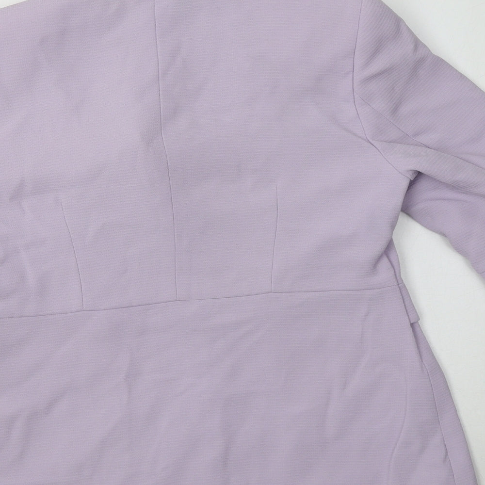 Miss Cassidy Womens Purple Jacket Blazer Size 10