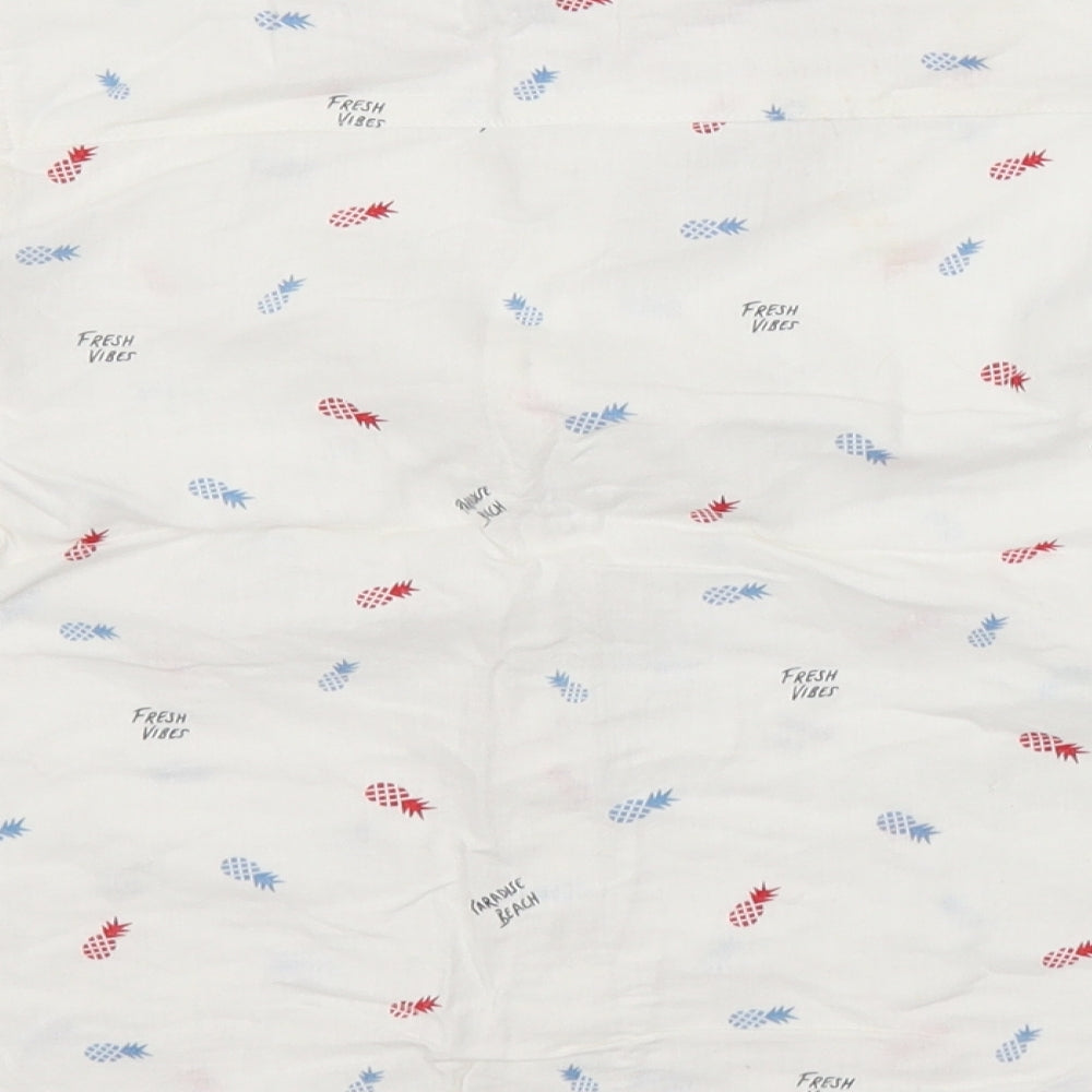 MAX Boys White Spotted Basic Button-Up Size 7-8 Years