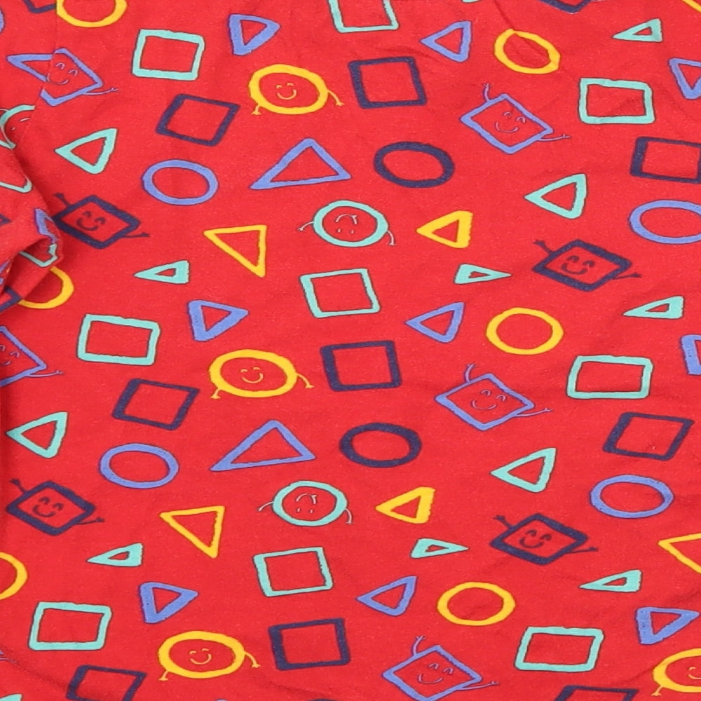George Boys Red Geometric Pyjama Top Size 5 Years