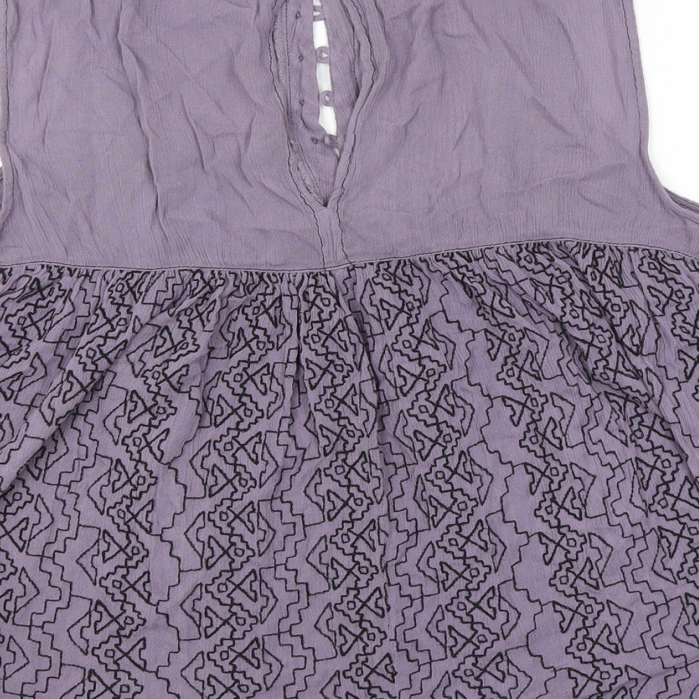 NEXT Womens Purple Argyle/Diamond Basic Blouse Size 14