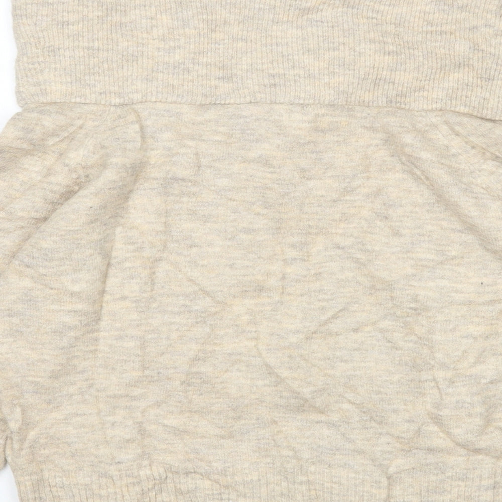 H&M Womens Beige Pullover Jumper Size XS