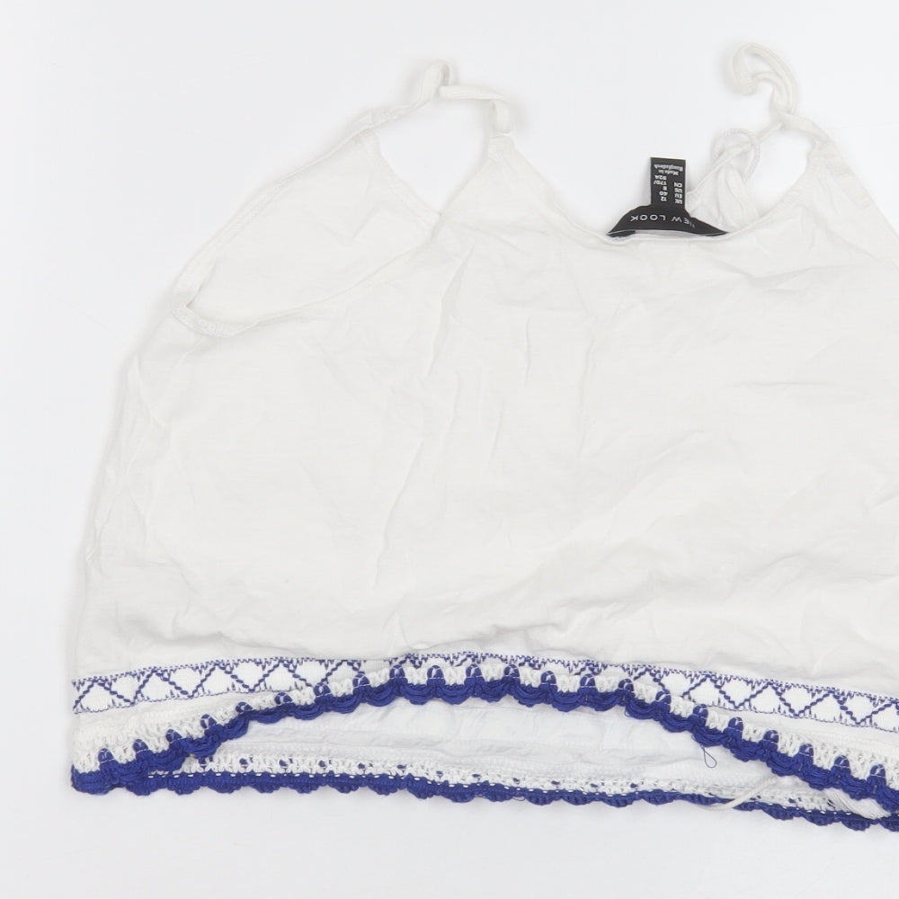 New Look Womens White Basic T-Shirt Size 12