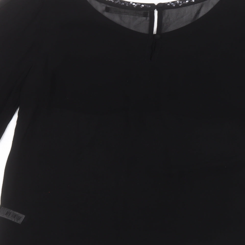 NEXT Womens Black Basic Blouse Size 10