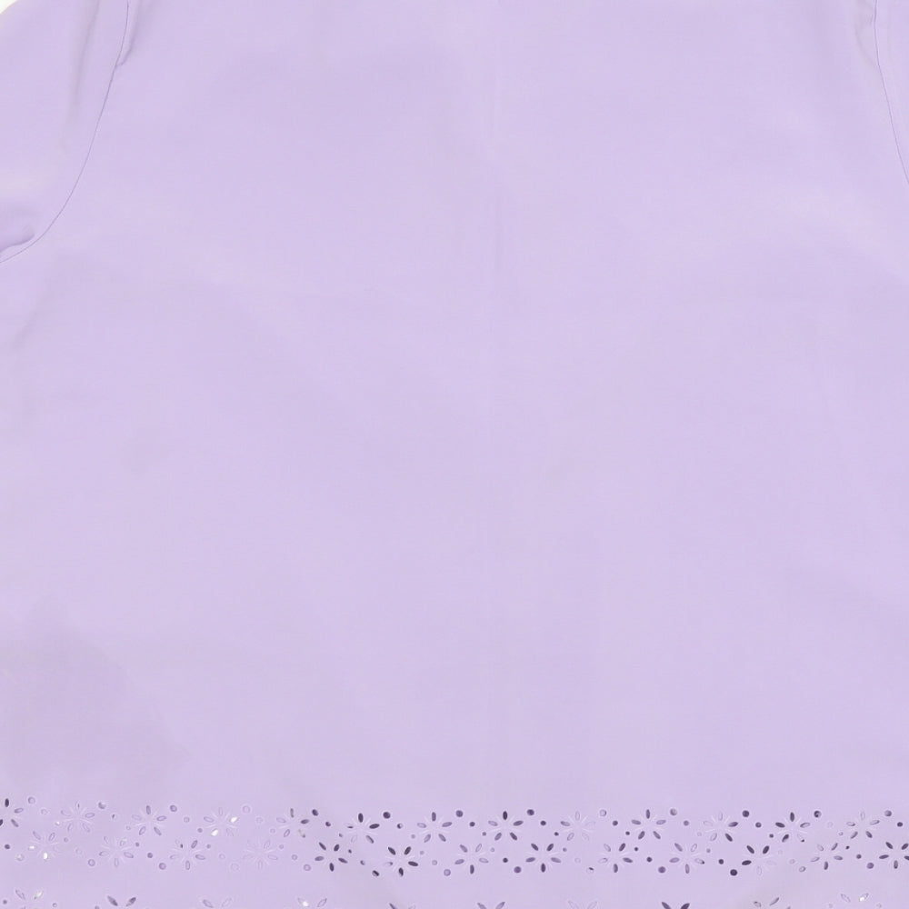 Preworn Womens Purple Basic Button-Up Size 18