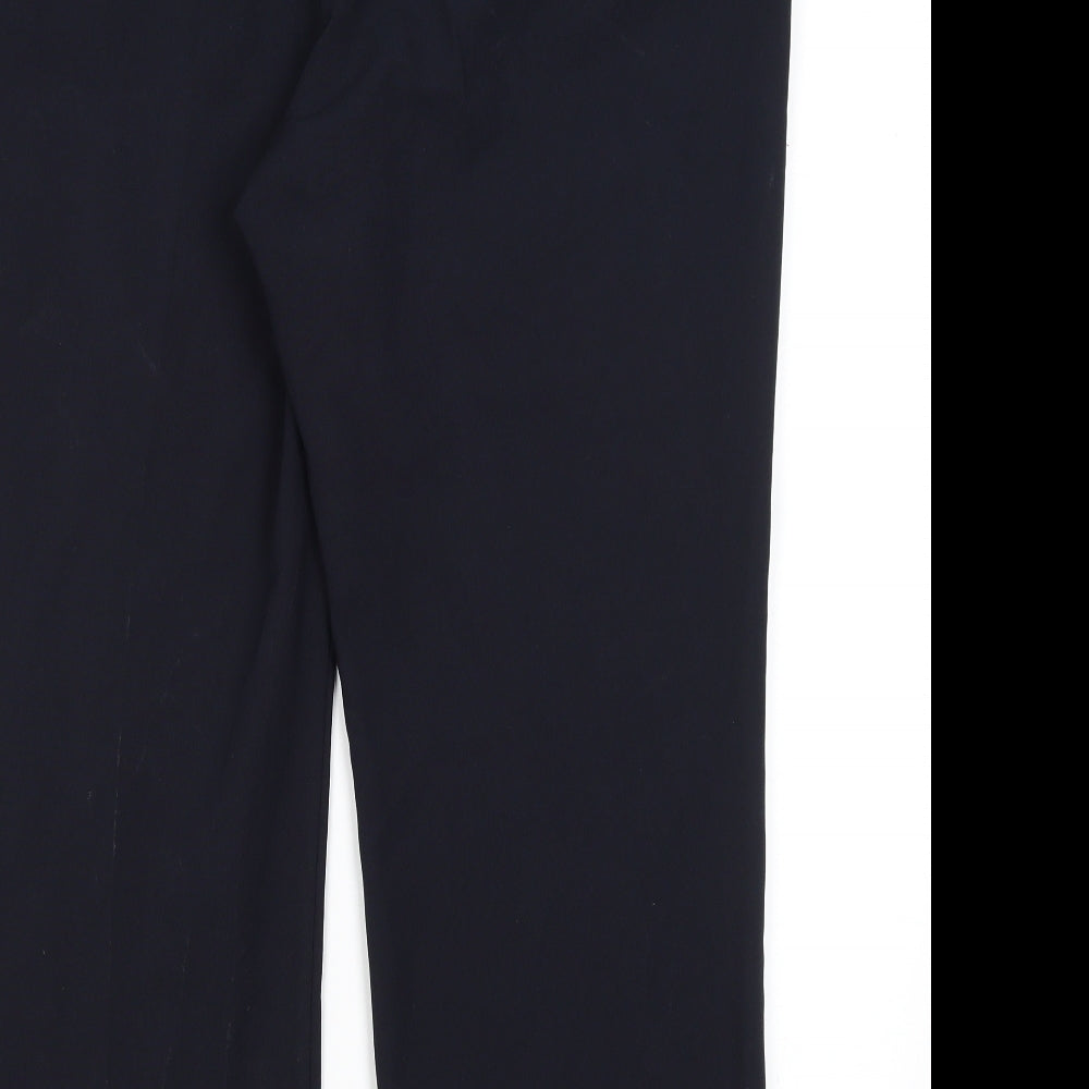 Bonmache Womens Blue Polyester Trousers Size 16 L26 in Regular