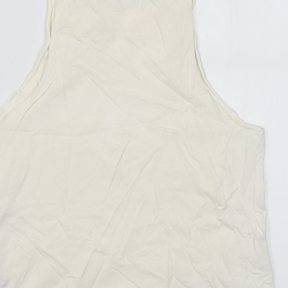 Toshop Womens Ivory Cotton Basic Tank Size 8